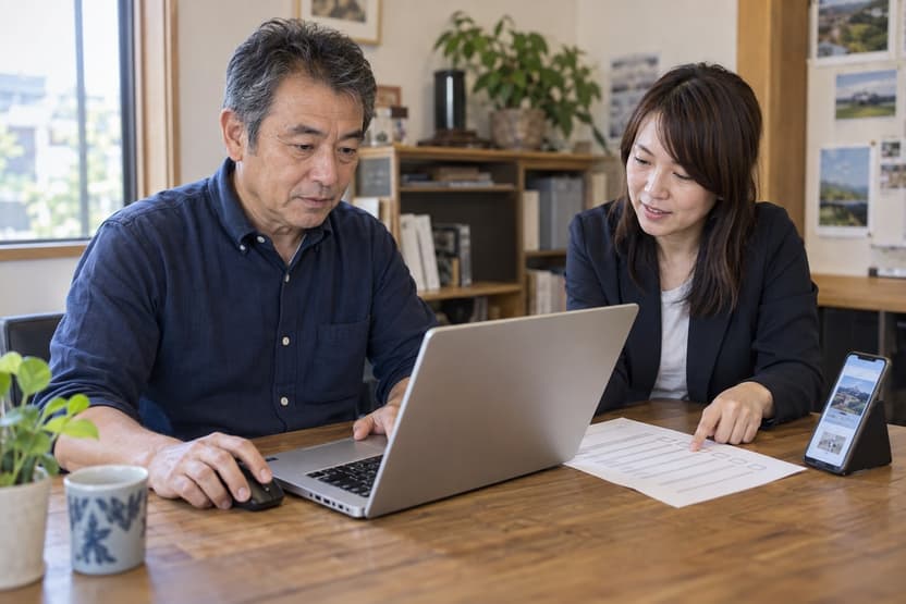 ホームページの更新手順を確認しながら自分で操作する事業者
