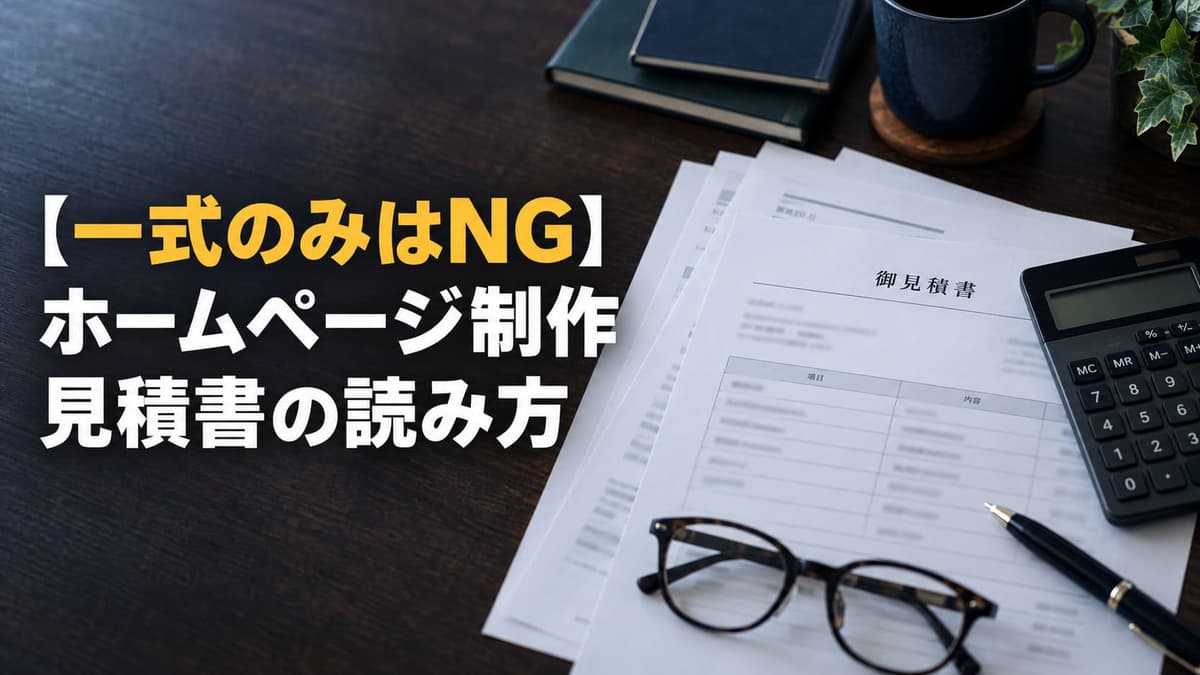 【一式のみはNG】ホームページ制作見積書の読み方