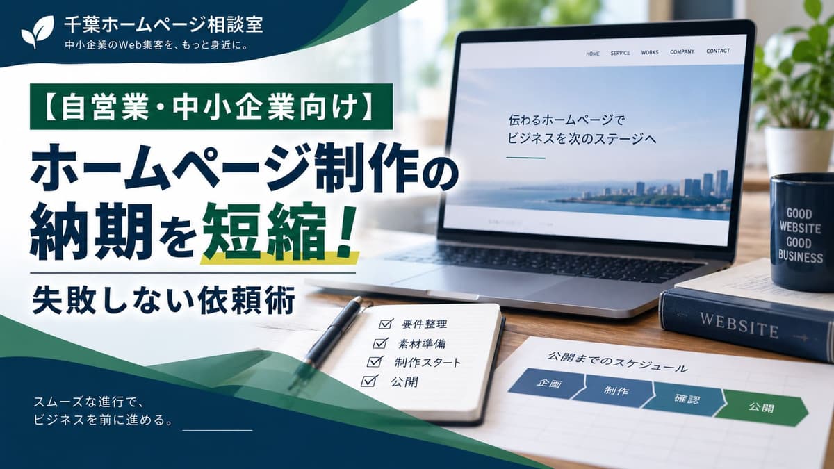 【自営業・中小企業向け】ホームページ制作の納期を短縮！失敗しない依頼術